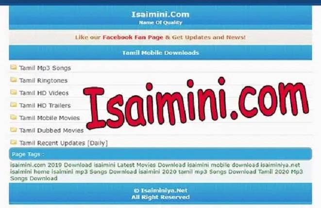 Download Isaimini.com Tamil Dubbed Movies illegal Website, Isaimini Tamil Movies News and Updates